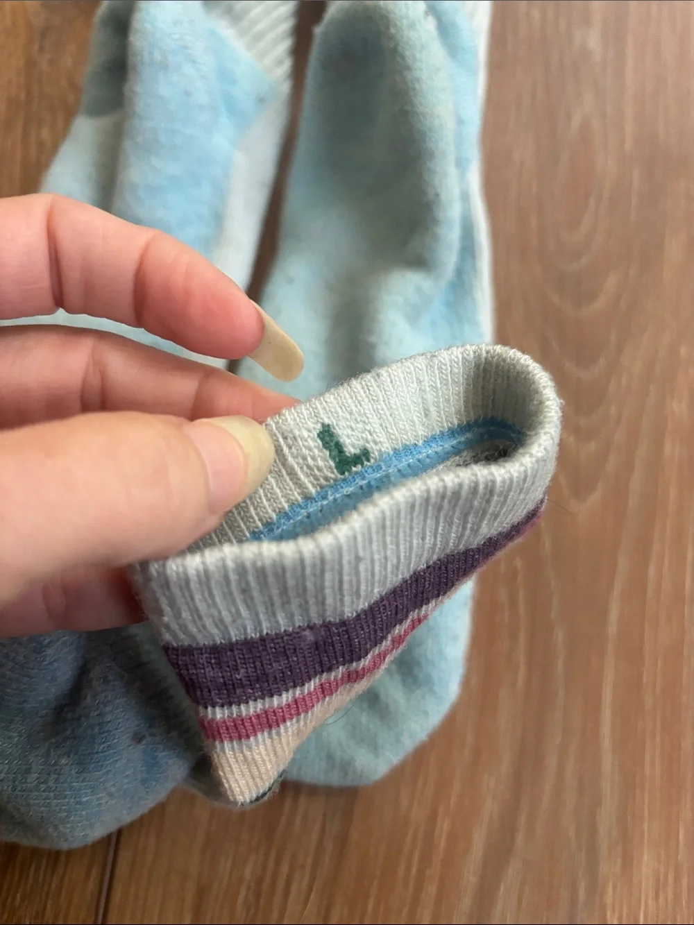 3 pairs of REI Coop Classic Crew Athletic Socks in Light blue with Stripes